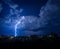 Lightning bolt strike on the beach