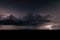 Lightning bolt strikes down to earth from a high based storm in North Dakota