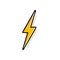 Lightning bolt, thunder bolt, lighting strike expertise flat vector icon