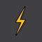 Lightning bolt, thunder bolt, lighting strike expertise flat vector icon