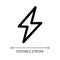 Lightning bolt white linear ui icon