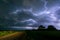 Lightning branches between the clouds of a Nebraska thunderstorm