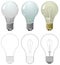 Lightning bulb in different styles