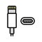 lightning cable color icon vector illustration