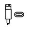 lightning cable line icon vector illustration