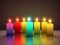 Lightning Candles for Merry Christmas and Happy New Year 2024. Candles concept in dark background. Valentine\\\'s Day.