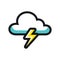 Lightning with cloud icon. Vector illustration decorative design