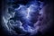 lightning in the clouds. super thunderstorm illustration. Generative AI