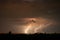 Lightning discharges over the city of Targu Mures in Romania