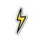 Lightning doodle icon, vector illustration