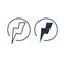 Lightning Electric Icon Vector Illustration. Battery button. Power vector logo design element. Energy and thunder