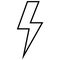 Lightning electric icon vector illustration . Bolt symbol