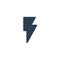 Lightning, electricity solid flat icon. vector illustration