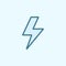 lightning field outline icon. Element of 2 color simple icon. Thin line icon for website design and development, app development.