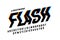 Lightning flash style font