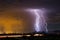 Lightning hitting a mountain in Tucson, Arizona