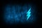 Lightning icon abstract blue background illustration digital texture design concept