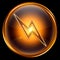 Lightning icon golden.