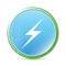 Lightning icon natural aqua cyan blue round button