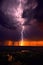 lightning illuminating a dramatic stormy sky