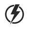 Lightning isolated vector icon. Electric bolt flash icon. Power energy symbol. Thunder icon. Circle concept