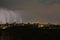 Lightning in Kyiv, with view on TV tower