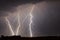 Lightning with landscape.