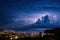 Lightning on the Ligurian Sea, Tigullio gulf - Chiavari, Lavagna and Sestri Levante