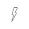 Lightning line icon. vector