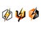 Lightning, logo, symbol, thunderbolt, cube, electricity, electric, power, icon, design, concept