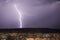 Lightning over city