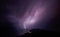 Lightning over Mediterranean Sea at night