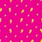 Lightning in the pink sky, youth seamless pattern. Cool vector background printing of trendy fabric, casual clothes, wrapping