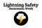 Lightning Safety Awareness Week concept. Template for background, banner, card, poster with text inscription. Vector