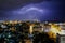Lightning seen in Gaza City