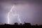 Lightning in a slow moving thunderstorm.