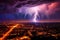 lightning storm illustrating earths magnetic forces