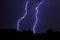 Lightning Storm in The Sky of Night