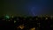 Lightning strike in the city Kyiv. Storm outside. Thunderstorm with lightning in the city. Moment lightning