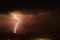 Lightning strike in the nigh sky