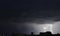 Lightning strike over buildings in Kyiv