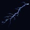 Lightning strikes. Electric light thunder spark. Realistic lightning on dark background. Vector illustration