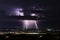 Lightning strikes during a monsoon thunderstorm