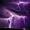 Lightning strikes in the night sky - ai generated image