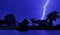 Lightning striking tree in the Amazon rainforest