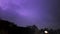 Lightning thunder flash of lightning thunder in the night during heavy rain in India