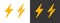 Lightning thunderbolt logo icon vector graphic modern design as electric yellow power flash, thunder bolt voltage logotype simple