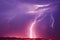 Lightning and thunderstorm supercell flash natural disaster fantasy wallpaper. Massive tornado cataclysms, hurricane