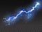 Lightning on transparent background. Realistic thunder storm. Vector illustration