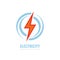 Lightning - vector business logo template concept illustration. Electricity power icon sign. Electric abstract symbol. Graphic des